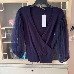 NWT New York & Company Cropped Blouse Size Medium